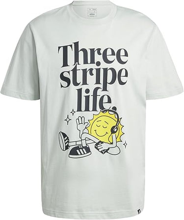 adidas Three Stripes Life Graphic Tshirt Camiseta gráfica de Manga Corta Hombre (Pack de 1)